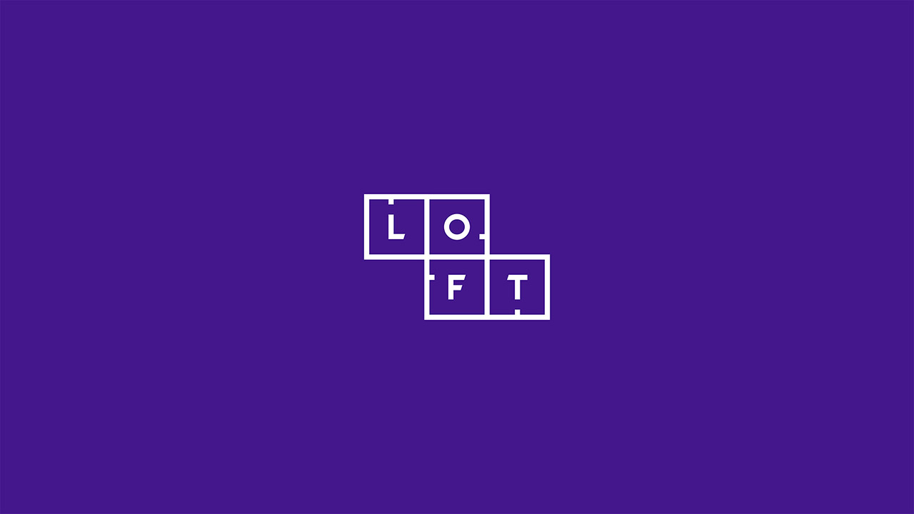 Versatilidade do logotipo da agência digital Loft